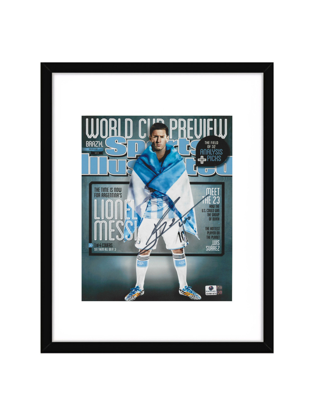 Lionel Messi FC Barcelona Autographed 8x10 Photo COA Framed